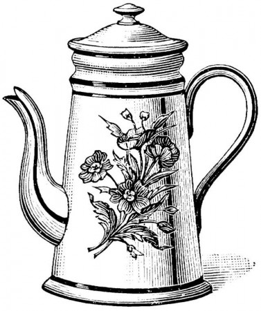 Best Photo of Teapot Coloring Page - entitlementtrap.com | Vintage art  prints, Tea pots, Vintage graphics