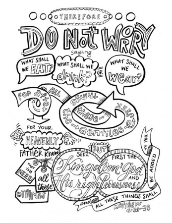 Coloring Page Bible Verse DO NOT WORRY ...etsy.com · In stock