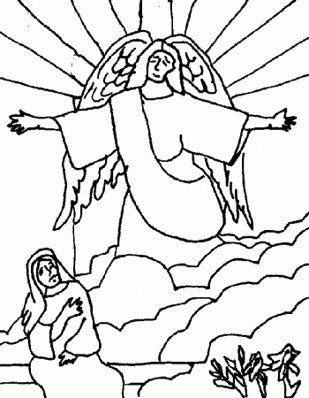 Angel Gabriel Bible Coloring Pages - Coloring Pages For All Ages