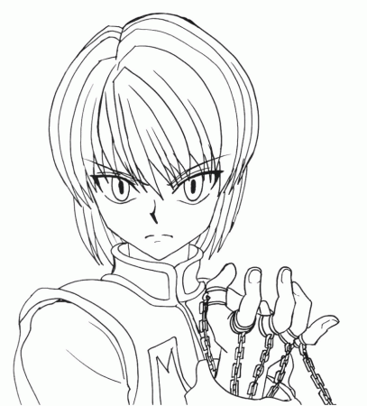 Kurapika Face Coloring Pages - Hunter x Hunter Coloring Pages - Coloring  Pages For Kids And Adults