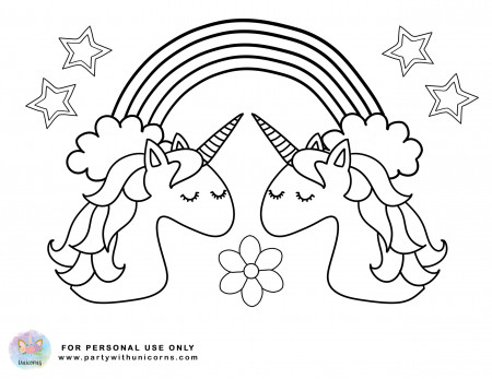 Unicorn Coloring Pages - Free Printable Coloring Book - Party with Unicorns