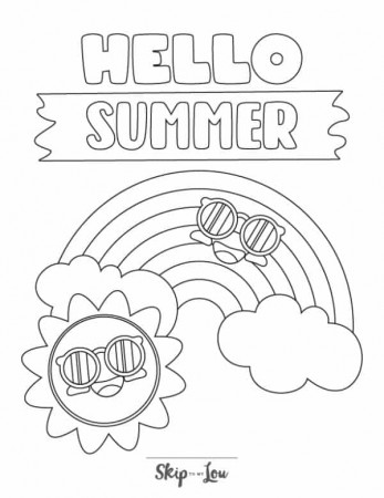 Free Printable Summer Coloring Page | Skip To My Lou