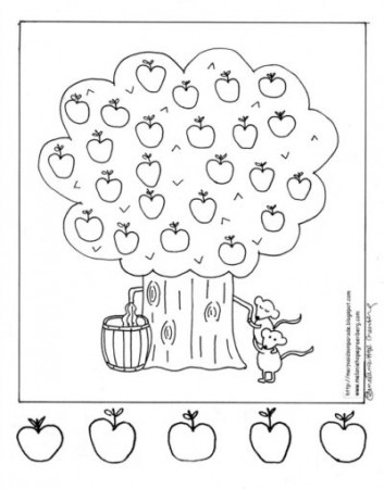 Fall Fun: Apple Tree Coloring Page