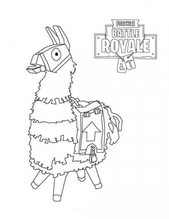 Llama Pinatas Fortnite Coloring Page - Free Printable Coloring Pages for  Kids