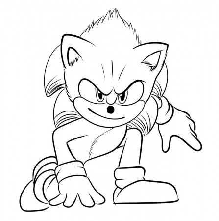 Sonic the Hedgehog from Sonic the Hedgehog 2 coloring page