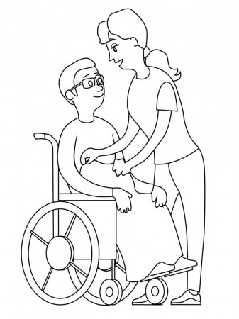 Printable Caring Coloring Page - Free Printable Coloring Pages for Kids
