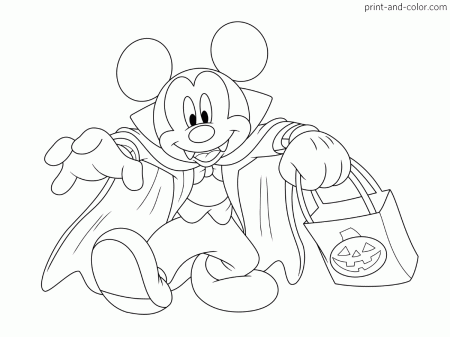 Mickey Mouse Halloween coloring pages ...