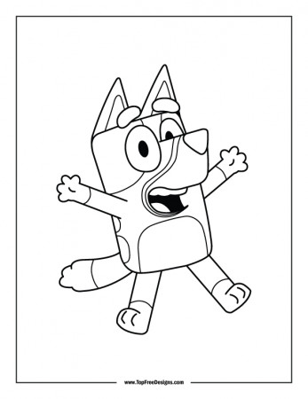 Bluey Coloring Pages - TopFreeDesigns