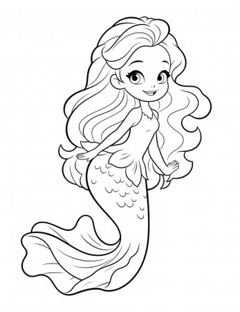 44 Mermaid Coloring Pages For Kids And ...