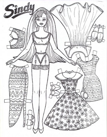 Free Printable Paper Doll Coloring ...