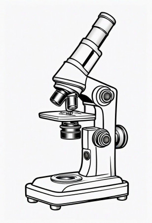 Ai Generated, Microscope, Coloring Page ...