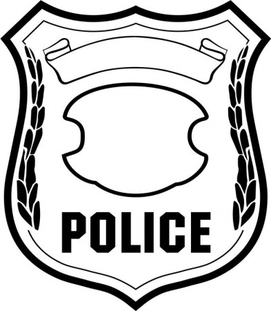 Police Officer Badge Coloring Page - Coloring Pages for Kids and ...