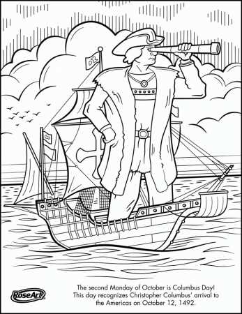 Engage younger kids with Columbus Day with printable coloring ...