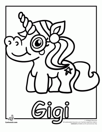 Gigi "Ponies” Moshi Monster Coloring Page | Cartoon Jr.