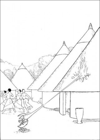 Kirikou village coloring pages - Hellokids.com