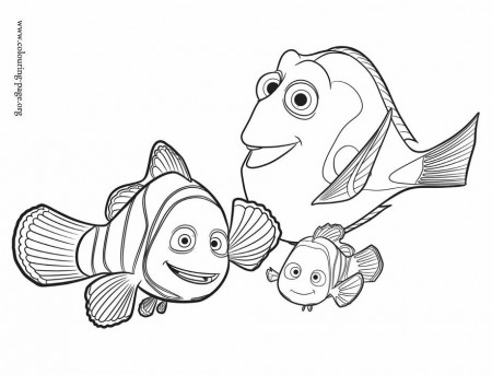 Finding Dory - Marlin, Nemo and Dory coloring page | Finding nemo coloring  pages, Nemo coloring pages, Finding dory coloring sheets