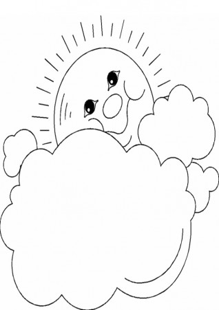 Coloring Pages | Sun and Cloud Coloring Pages