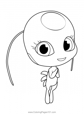 Tikki Kwami Miraculous Ladybug Coloring Page for Kids - Free Miraculous  Ladybug Printable Coloring Pages Online for Kids - ColoringPages101.com | Coloring  Pages for Kids