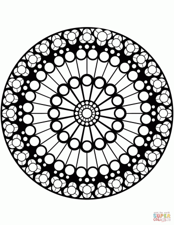 Rose Window of Notre Dame coloring page | Free Printable Coloring Pages