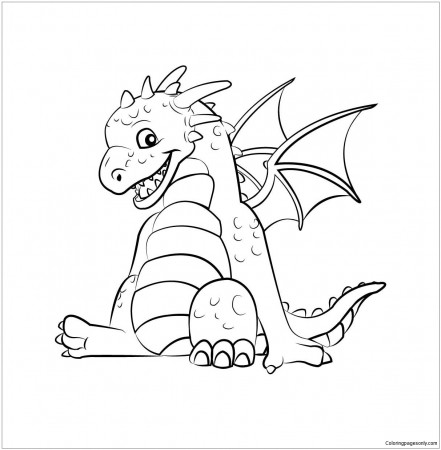 Cute Dragon 1 Coloring Pages - Dragon Coloring Pages - Coloring Pages For  Kids And Adults