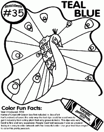 No.35 Teal Blue Coloring Page | crayola.com