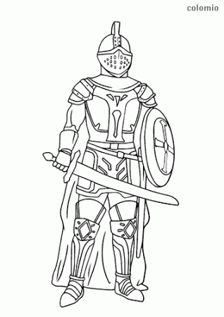 Knights coloring pages » Free & Printable » Knight coloring sheets