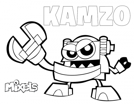 Kamzo Mixels Coloring Page - Free Printable Coloring Pages for Kids