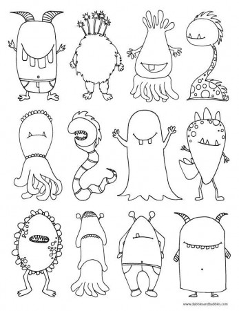 drawing monsters for kids - Clip Art Library