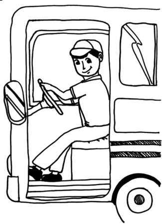 Bus Driver Open Bus Door Coloring Pages : Best Place to Color | Coloring  pages, Bus driver, Tag alphabet