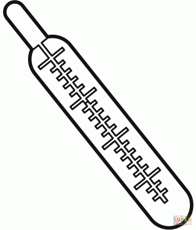 Thermometer coloring page | Free Printable Coloring Pages