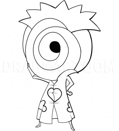 How to Draw Chibi Tobi, Coloring Page, Trace Drawing