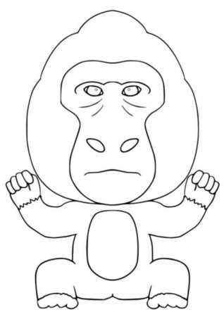 Gorilla coloring pages Free printable! Nurie-world Japan