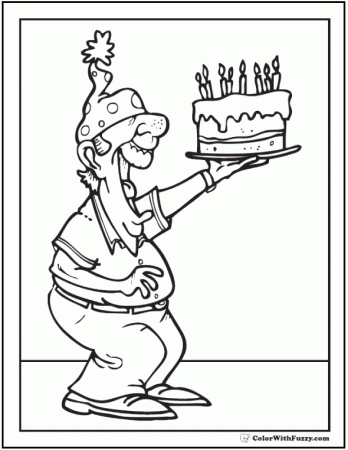 55+ Birthday Coloring Pages ✨ Printable ...