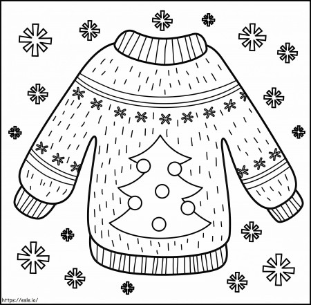 Ugly Sweater coloring page