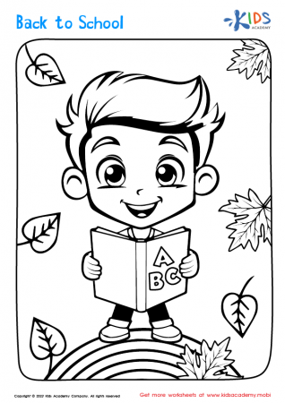 Free Back to School Coloring Page 1