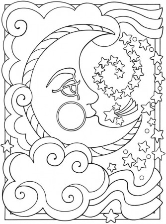 Free Printable Moon Coloring Pages for Kids - Best Coloring Pages For Kids