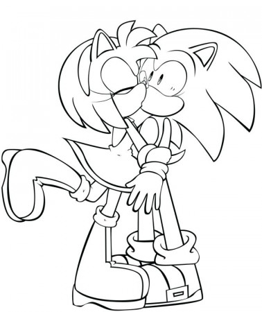 Sonic And Amy Coloring Pages