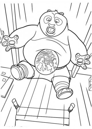 Po's Big Stomach From Kung Fu Panda Coloring Page - Download ...