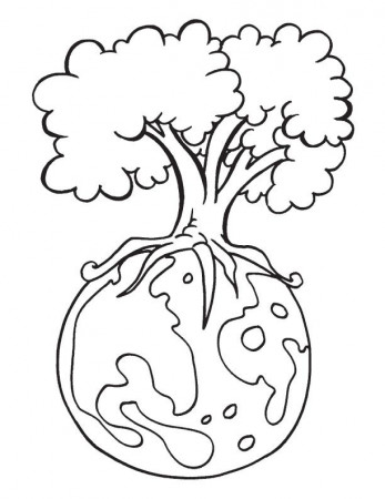 Protect environment is the message of the Earth Day coloring page ...