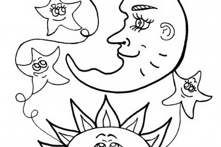Best Photos of Moon And Stars Coloring Pages - Moon and Stars ...