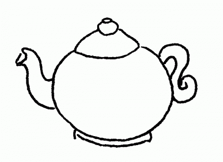 Teapot coloring page
