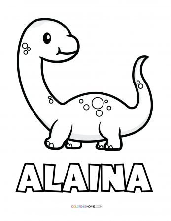 Alaina dinosaur coloring page