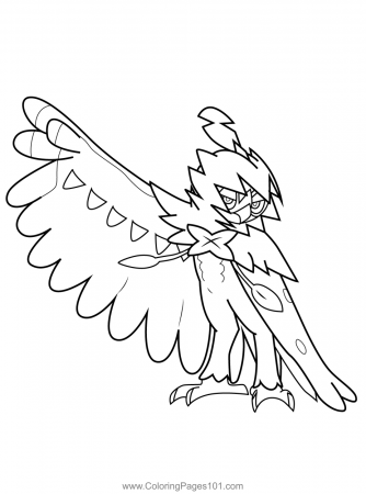 Decidueye Pokemon Coloring Page for Kids - Free Pokemon Printable Coloring  Pages Online for Kids - ColoringPages101.com | Coloring Pages for Kids