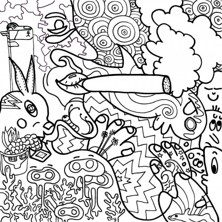 Trippy Coloring Book Pages Easy Magic Trick Monkey Free To Draw Hippy –  Stephenbenedictdyson
