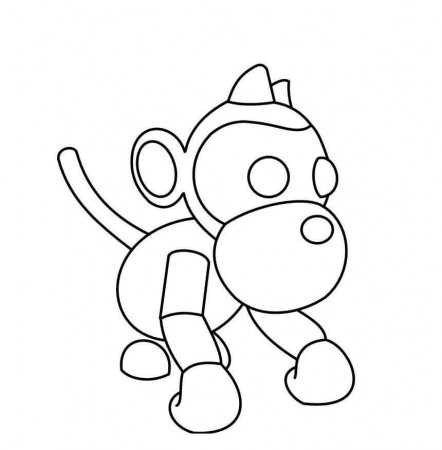 Monkey Adopt Me Coloring Page - Free Printable Coloring Pages for Kids