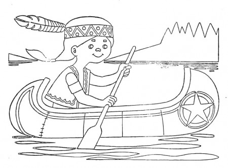 Small boat / Canoe #142336 (Transportation) – Printable coloring pages