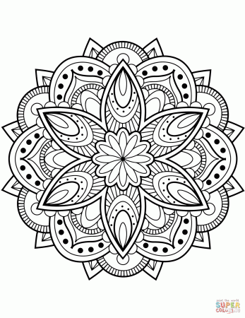 Blomster mandala tegninger | Mandala coloring pages, Printable coloring  pages, Mandala coloring