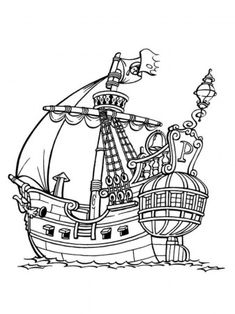 Pirate Ship coloring pages
