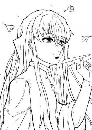 cute muichiro tokito Coloring Page - Anime Coloring Pages
