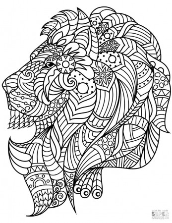 Get This Adult Coloring Pages Animals Lion 1 !